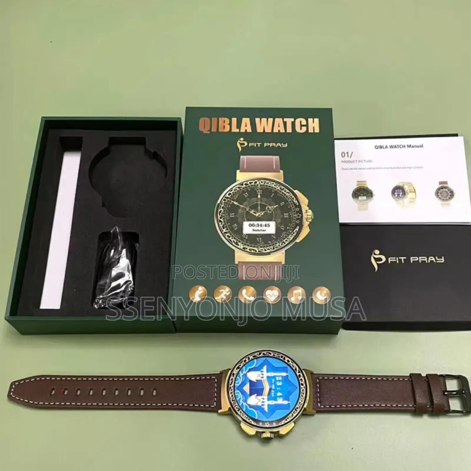 Qibla Smart Watch for Men Women - Prayer Time Health