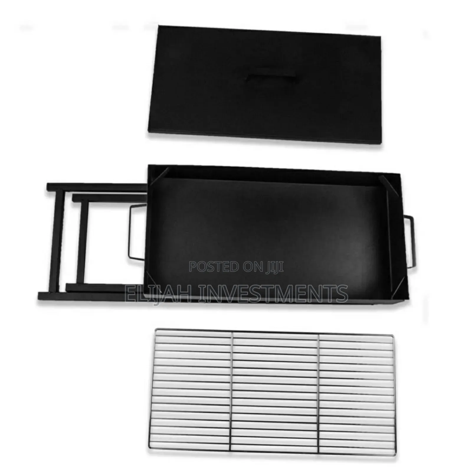 Outdoor Foldable Charcoal BBQ Grill W/Lid