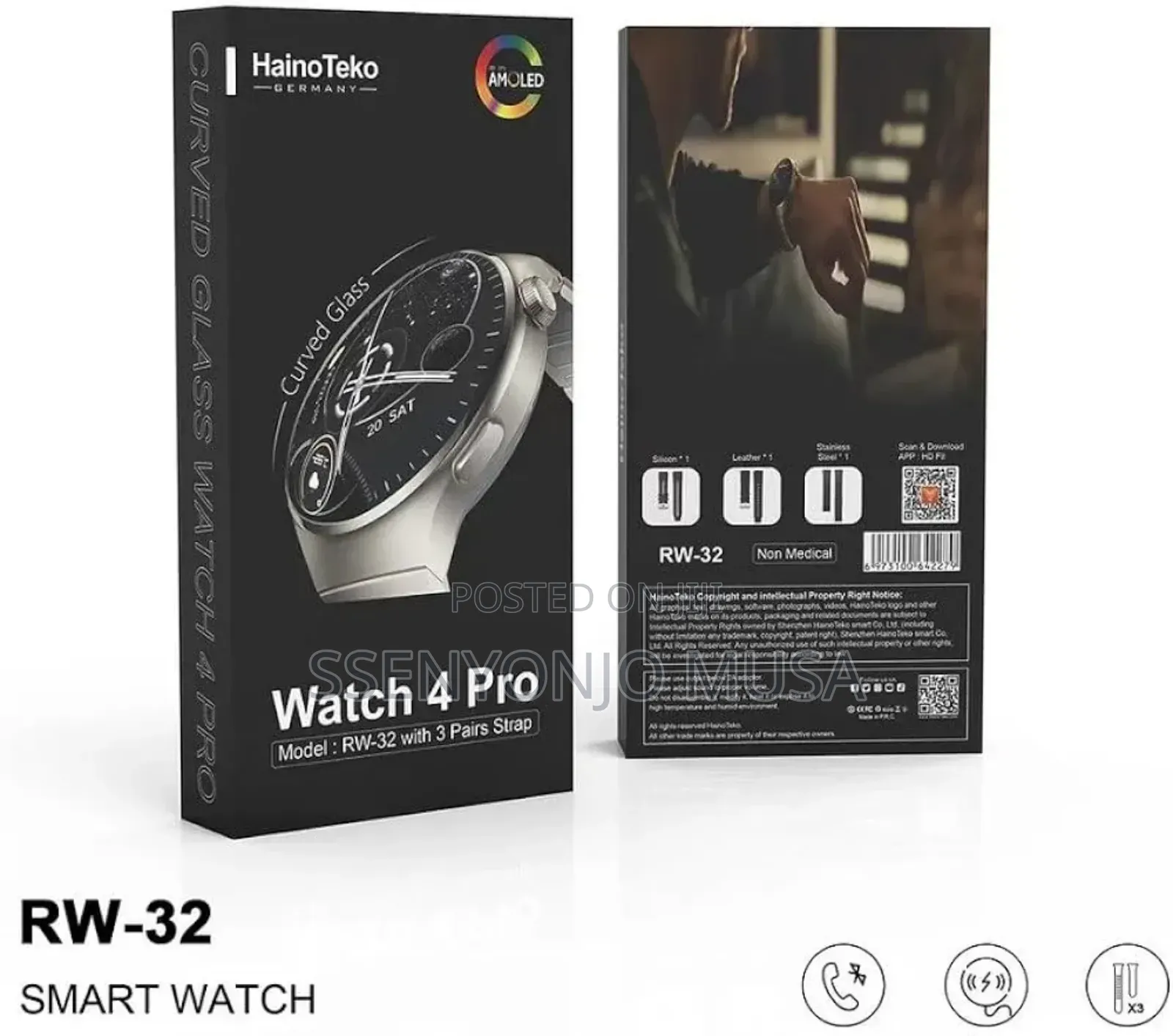 Haino Teko 4 Pro Smart Watch - Heart Rate Monitor Wireless