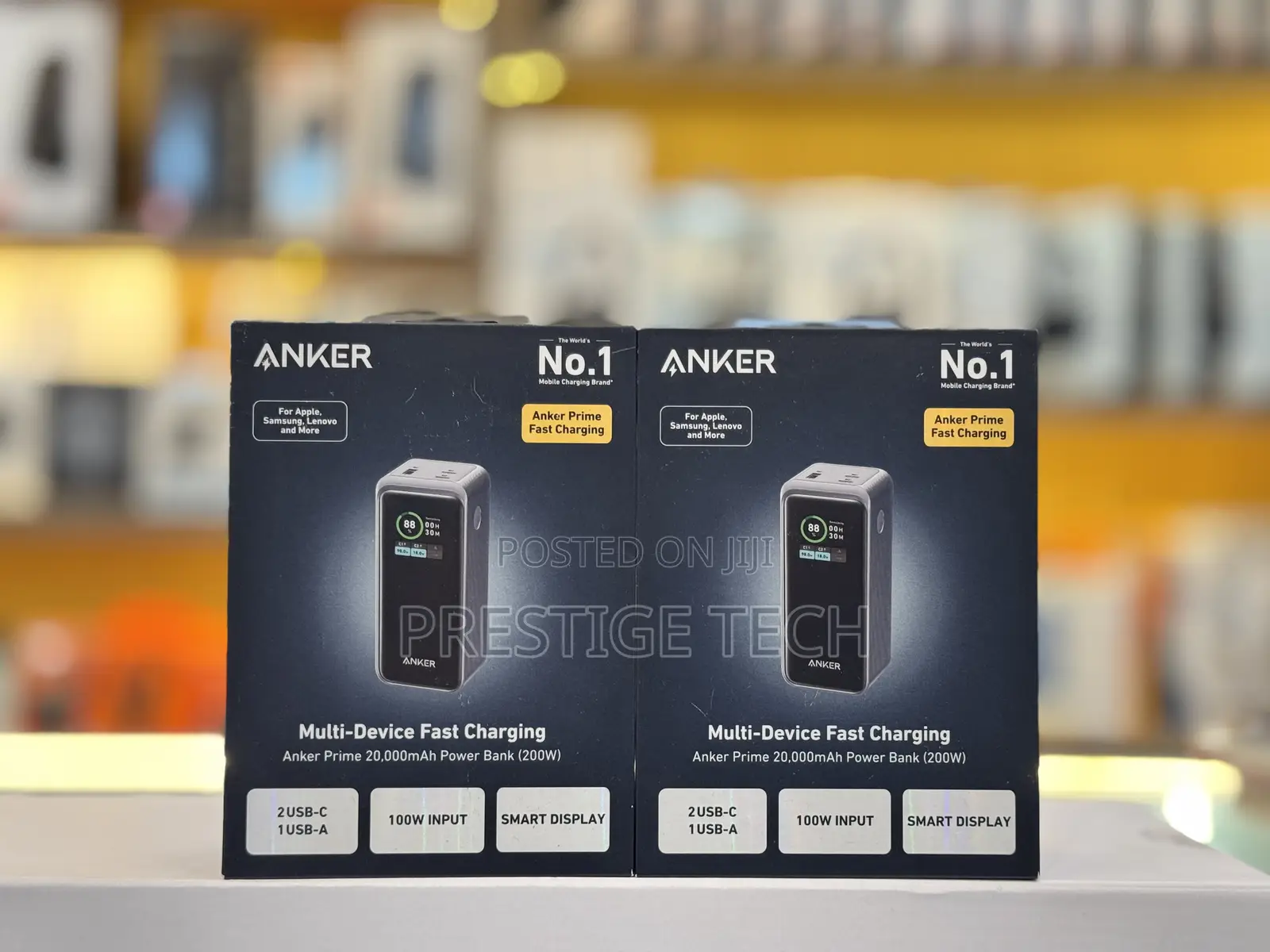 Anker Prime 20000mah Laptop Power Bank 200w, Smart Display