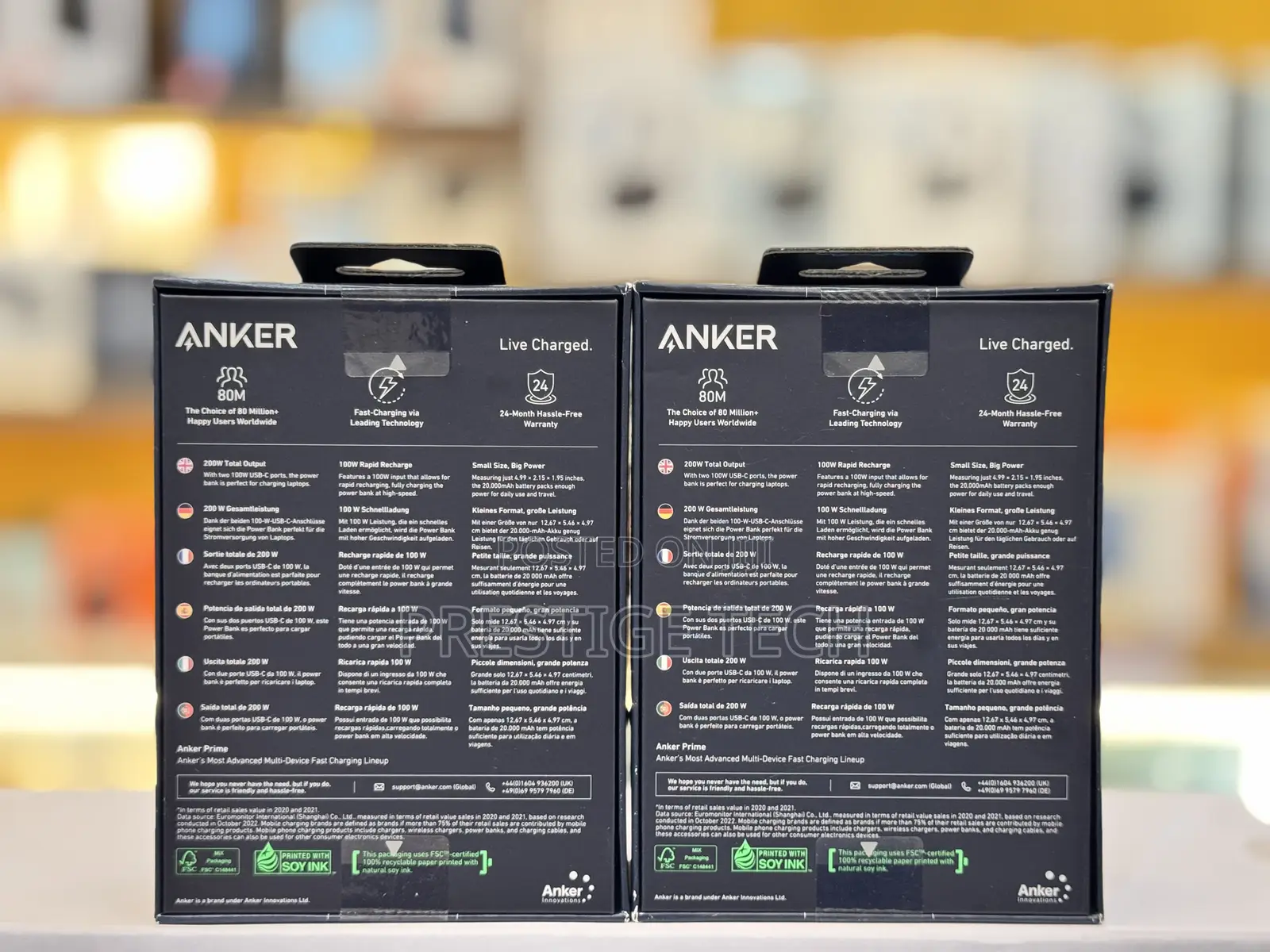 Anker Prime 20000mah Laptop Power Bank 200w, Smart Display