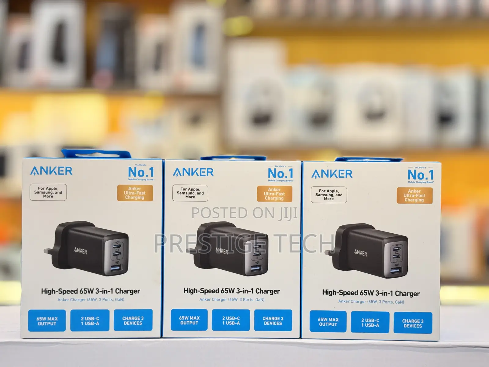 Anker 735 Charger Gan Prime 65w Adapter / Charger, 3 Ports