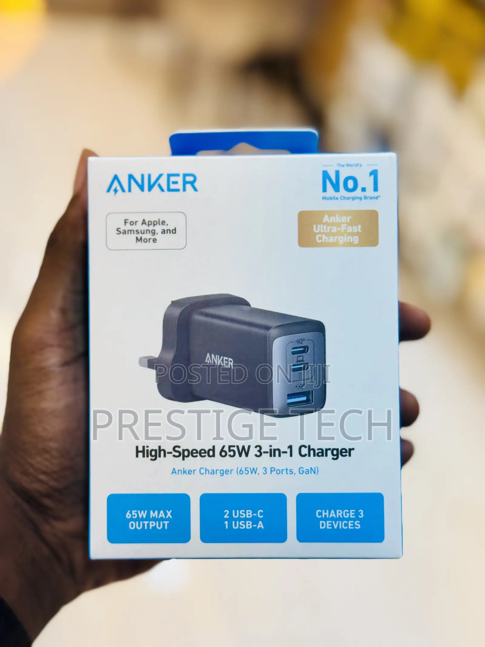 Anker 735 Charger Gan Prime 65w Adapter / Charger, 3 Ports
