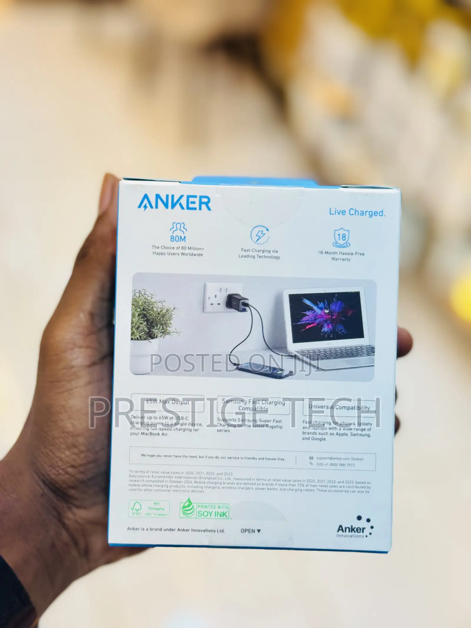 Anker 735 Charger Gan Prime 65w Adapter / Charger, 3 Ports