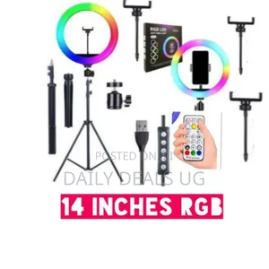 Photo - Rohs 14 Inch RGB Ringlight +Tripod Stand and Remote Control