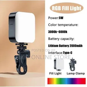 Photo - Pocket RGB Portable Led Ring Selfie Adjustable RBG Lamp