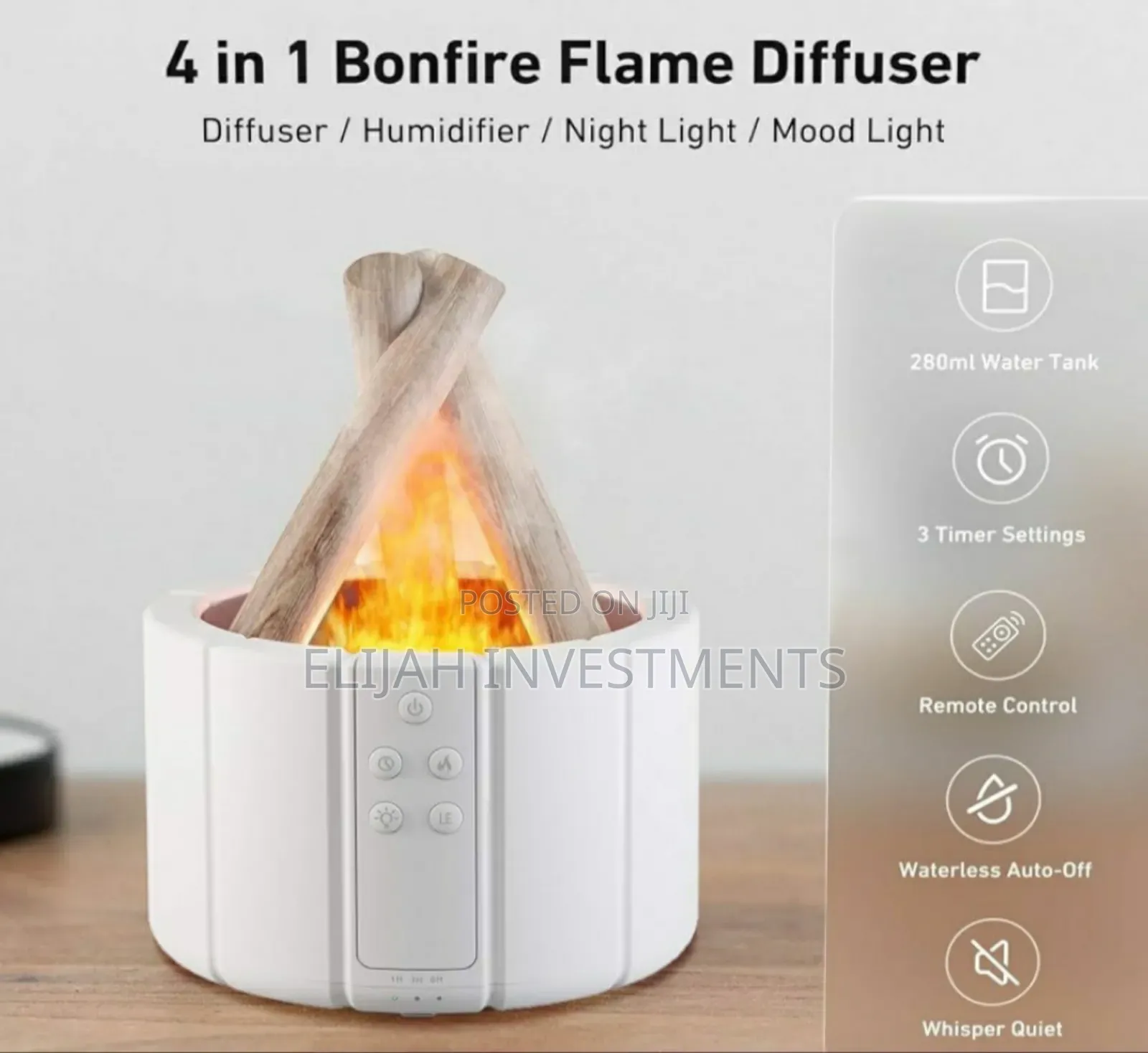 Unique 4 in 1 Bonfire Style Air Humidifier