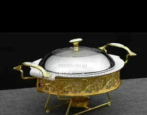 New Round Golden Pattern Chafing Dish Buffet Set 28cm