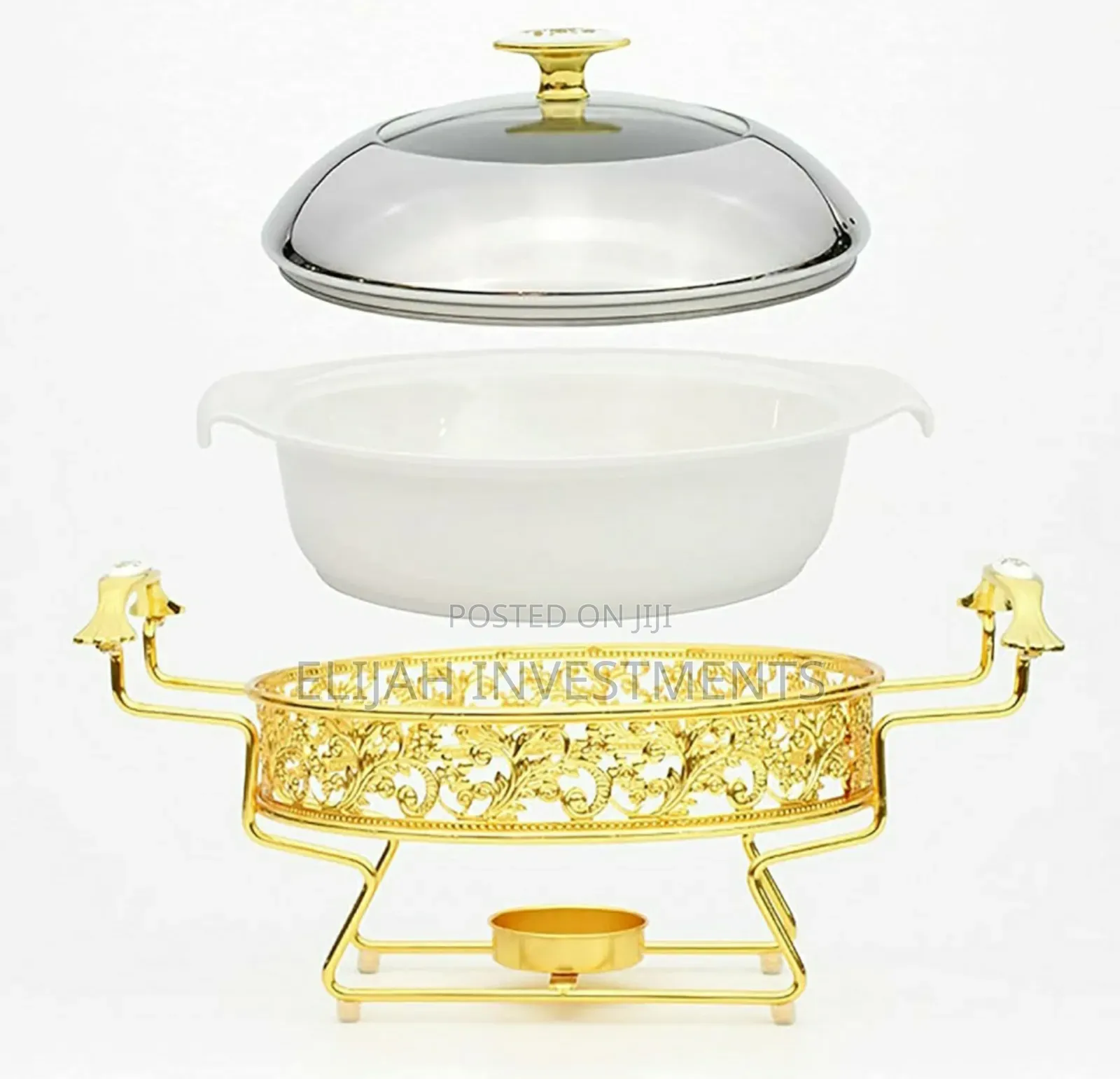 New Round Golden Pattern Chafing Dish Buffet Set 28cm