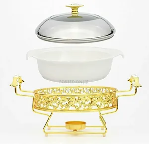 New Round Golden Pattern Chafing Dish Buffet Set 28cm