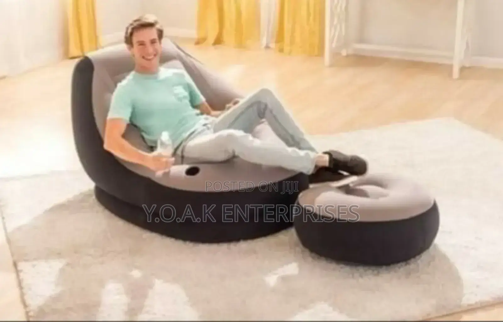 Inflatable Outdoor Chair Set With Electric Pump