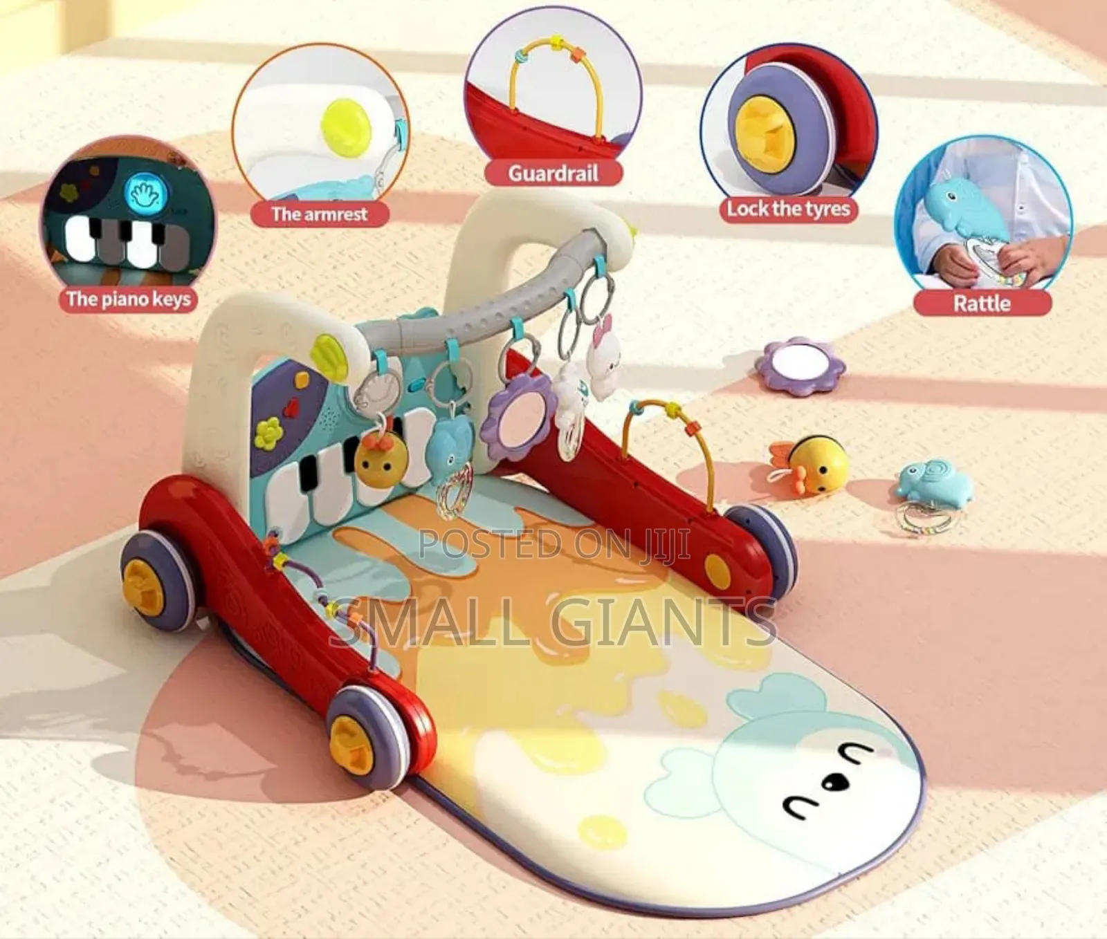 2 in 1 Baby Piano Gym With Walker