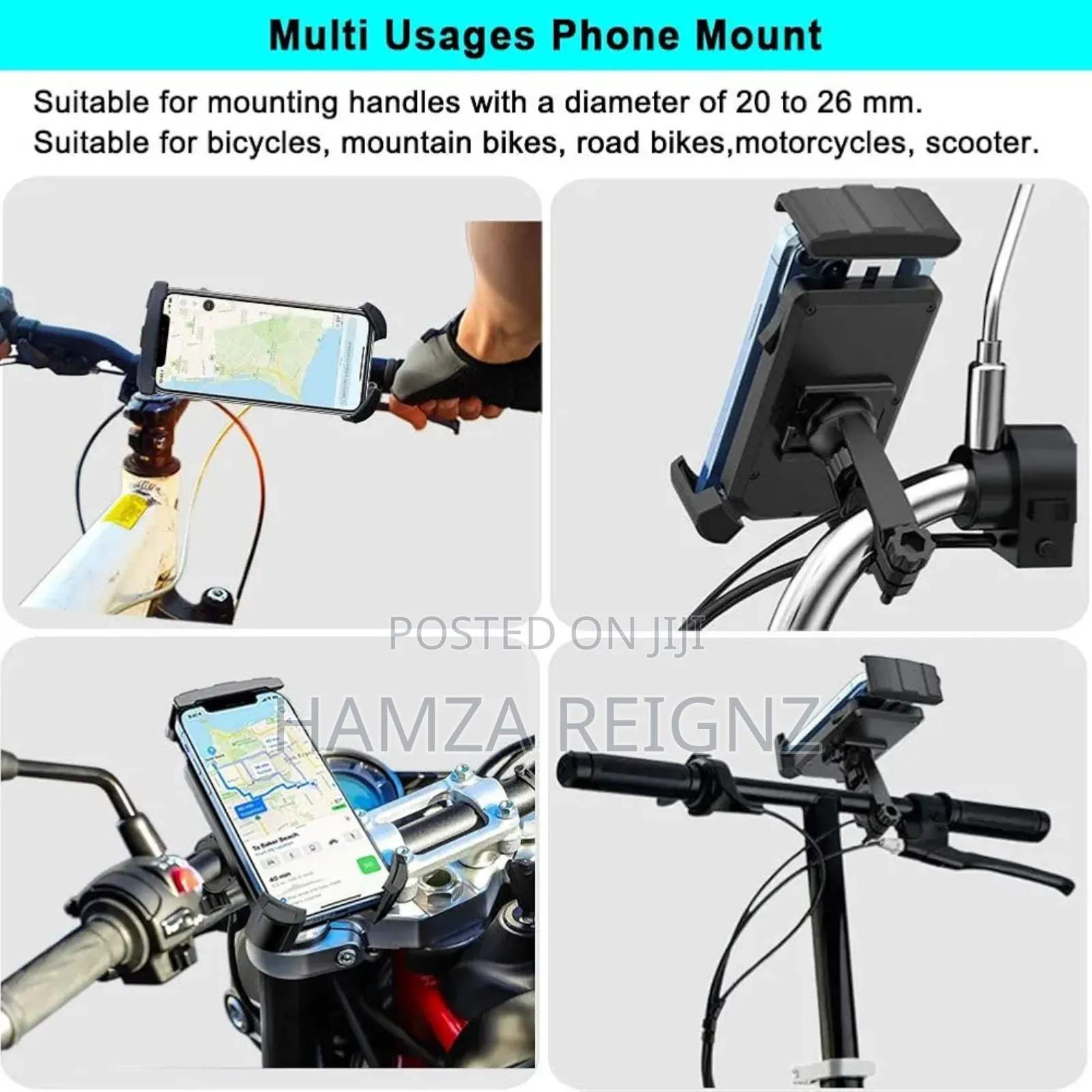 Bike Phone Holder, Motorcycle Phone Mount,