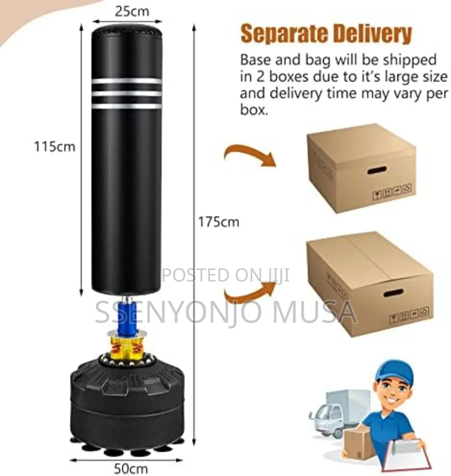 Maxmass Free Standing Boxing Bag With Gloves Suction Cup