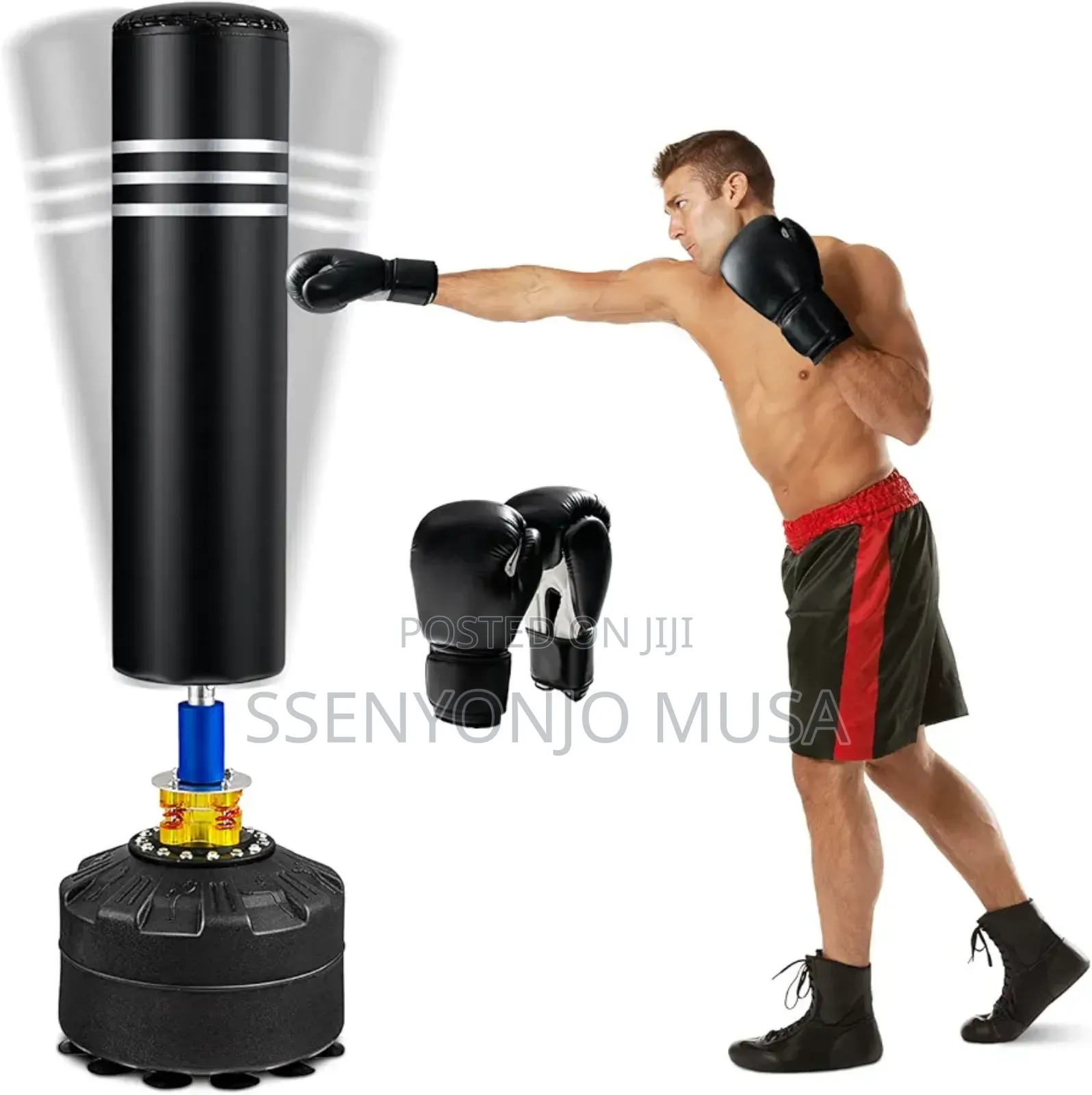 Maxmass Free Standing Boxing Bag With Gloves Suction Cup