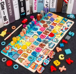 7in1 Wooden Montessori Kids Preschool Play Board
