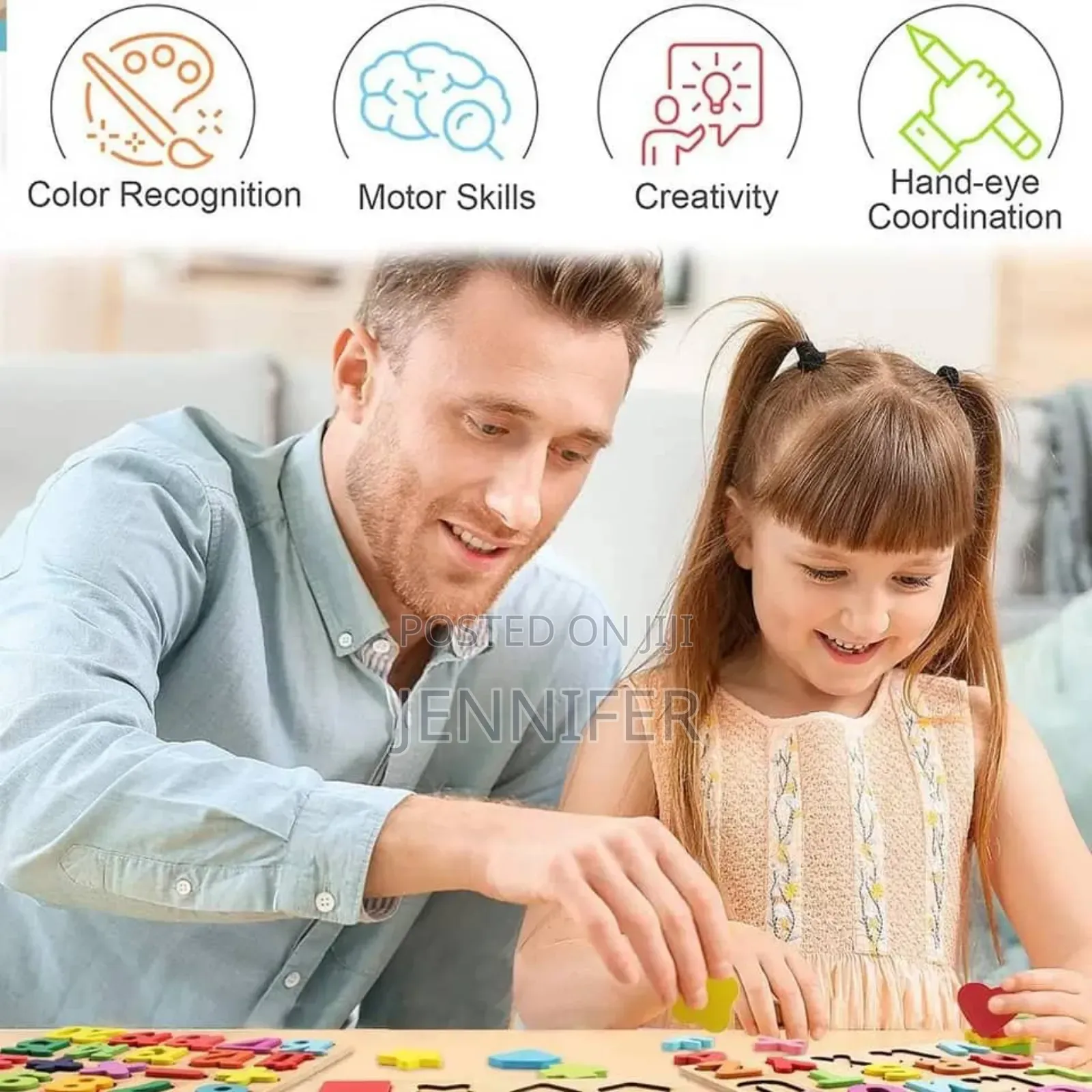 7in1 Wooden Montessori Kids Preschool Play Board