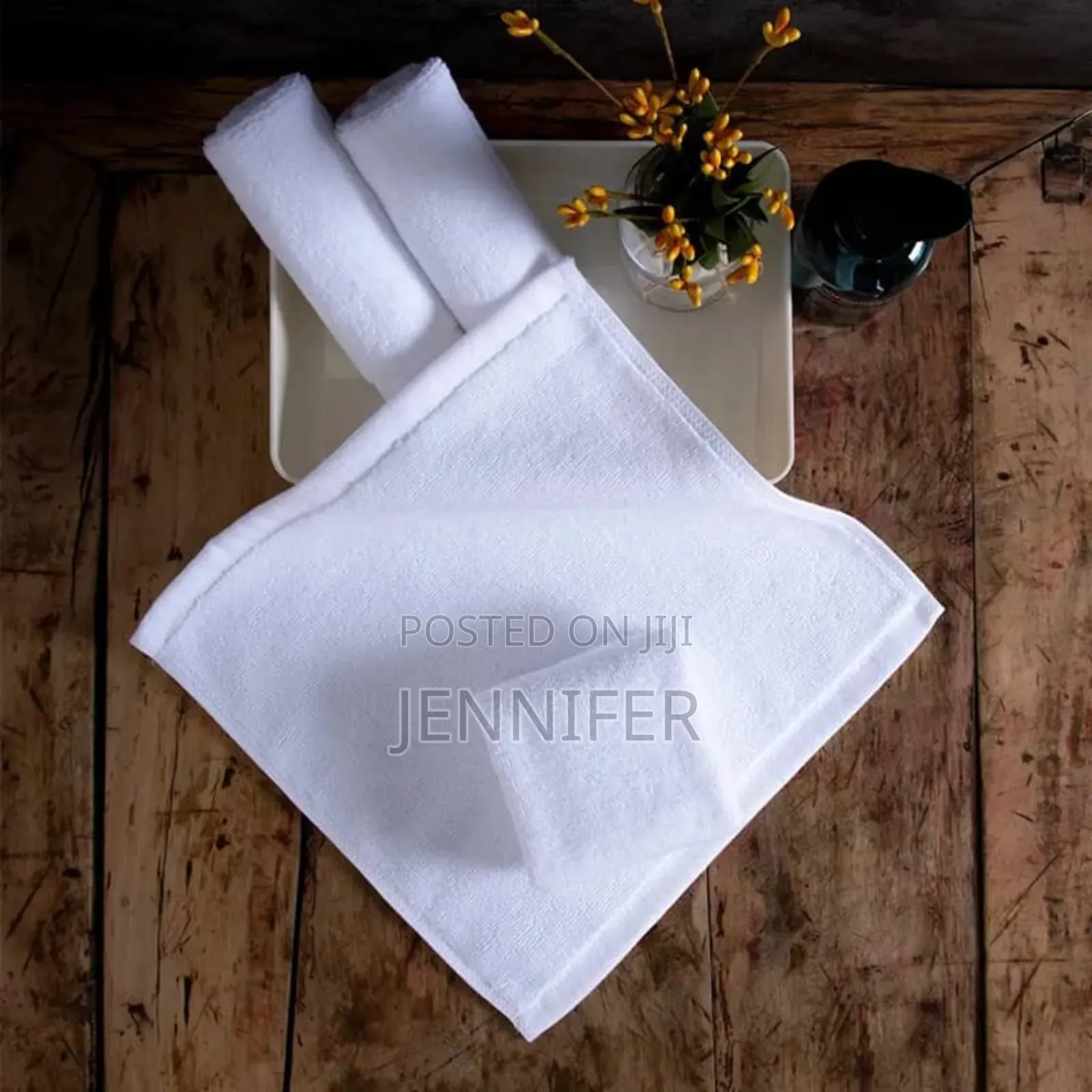 12pcs High-Quality White Short Towels