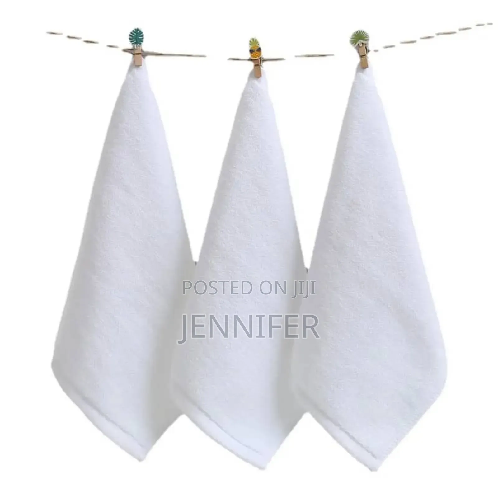 12pcs High-Quality White Short Towels