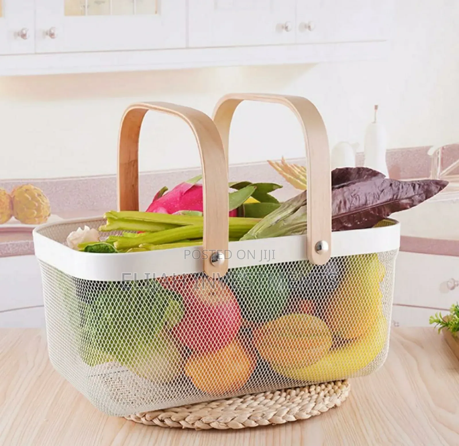 Unique Wire Mesh Rectangular Vegetable Storage Basket