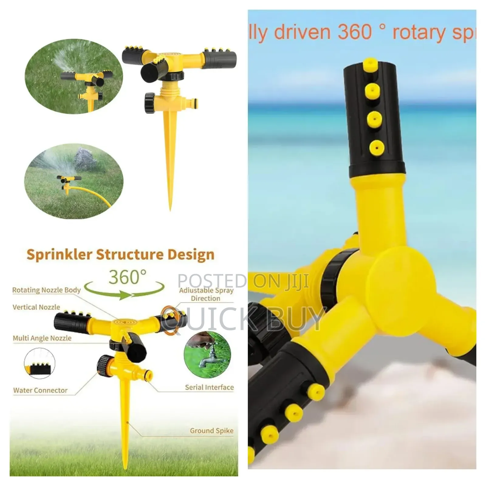 Portable New 3600 All Round Water Sprinkler