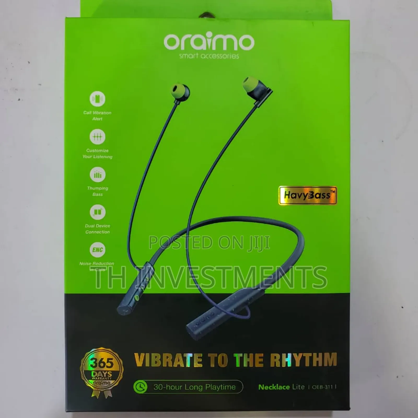 Oraimo Necklace Lite Call Vibration Wireless Headphones.