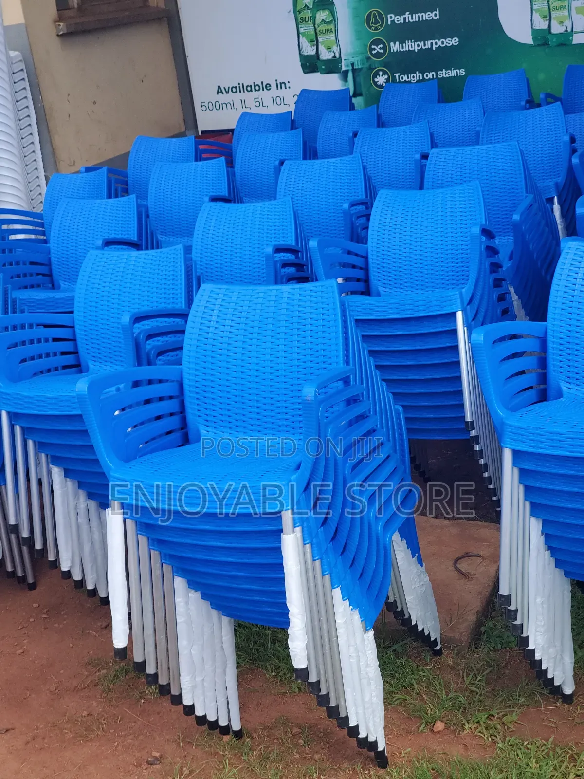 Plastic Blue Chairs for Garden/Hotels/Bars/Outdoor