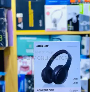 Black Green Lion Headphones