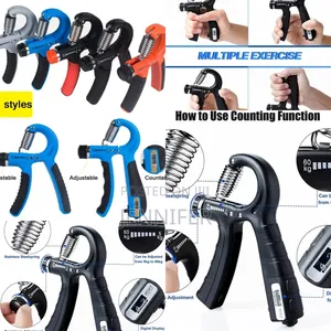 Adjustable Hand Grip Strengthener With Counter