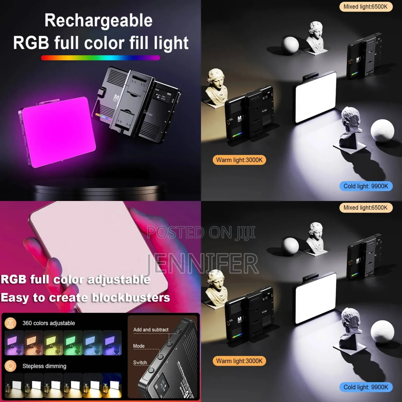 Rechargeable Pocket RGB Full Colour Fill Light