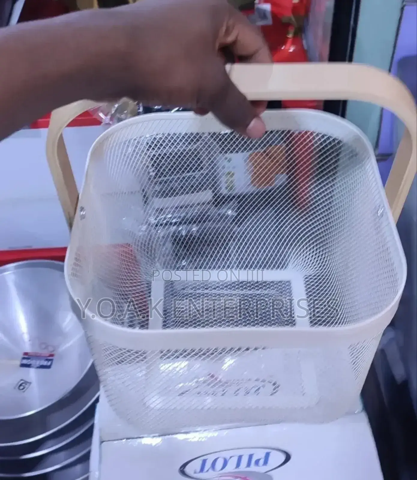 Delivery Basket With Wooden Handle