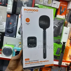 Photo - Porodo Hand Held Lavalier Microphone/ Wireless Microphones