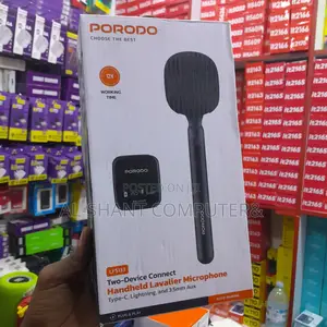 Porodo Hand Held Lavalier Microphone/ Wireless Microphones