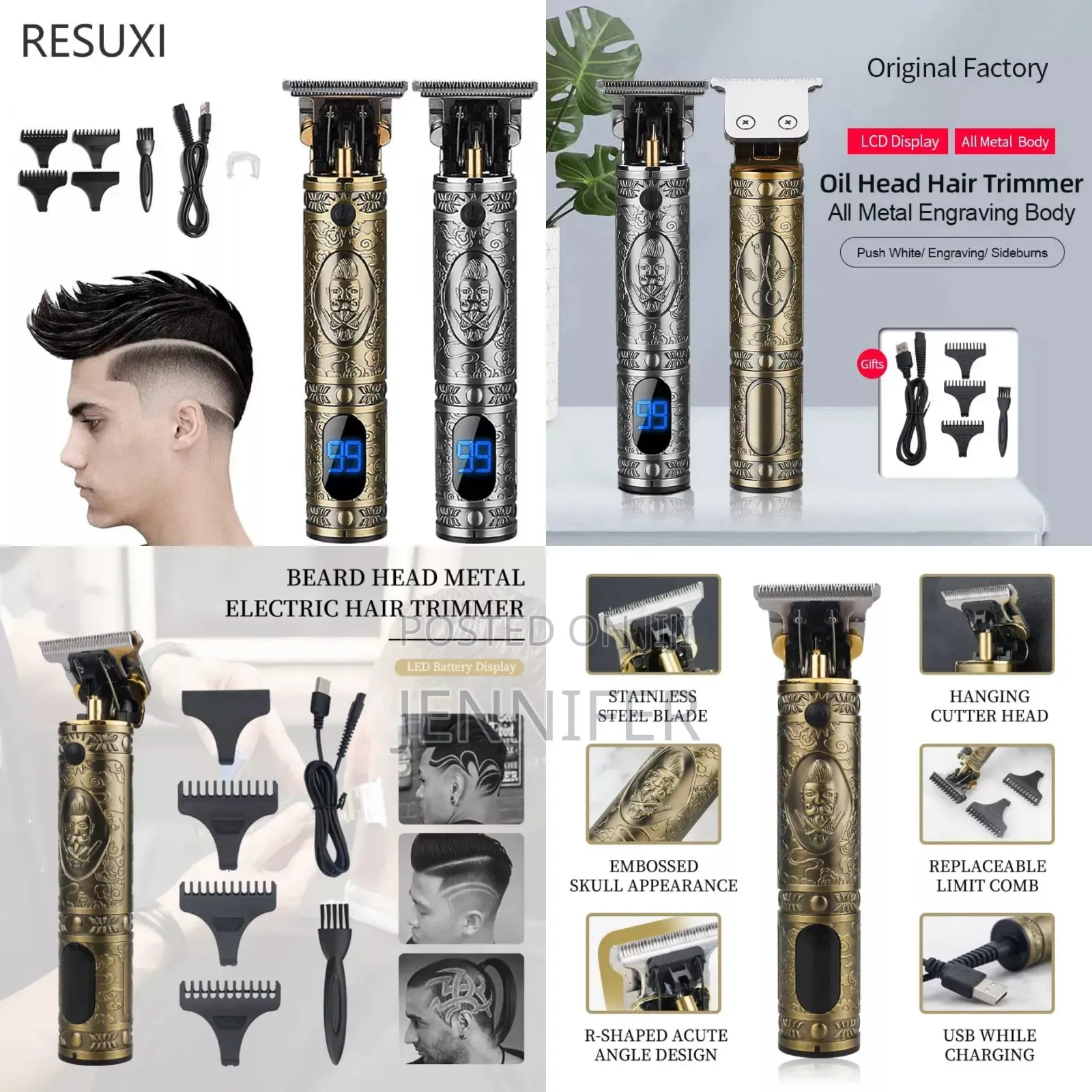 High Precision Gold Men's Hair Shaver