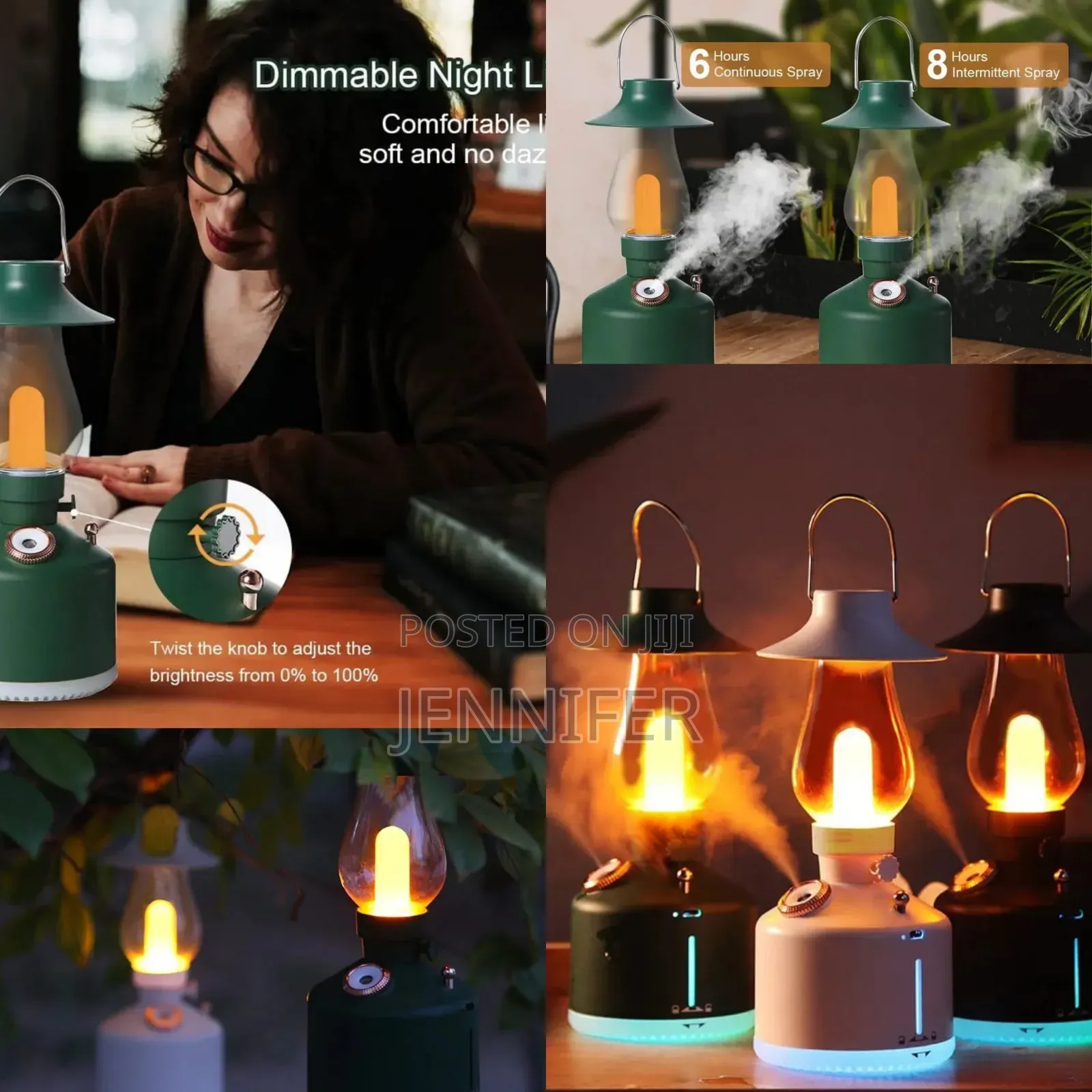 2in1 Retro Warm Light Lamp With Humidifier