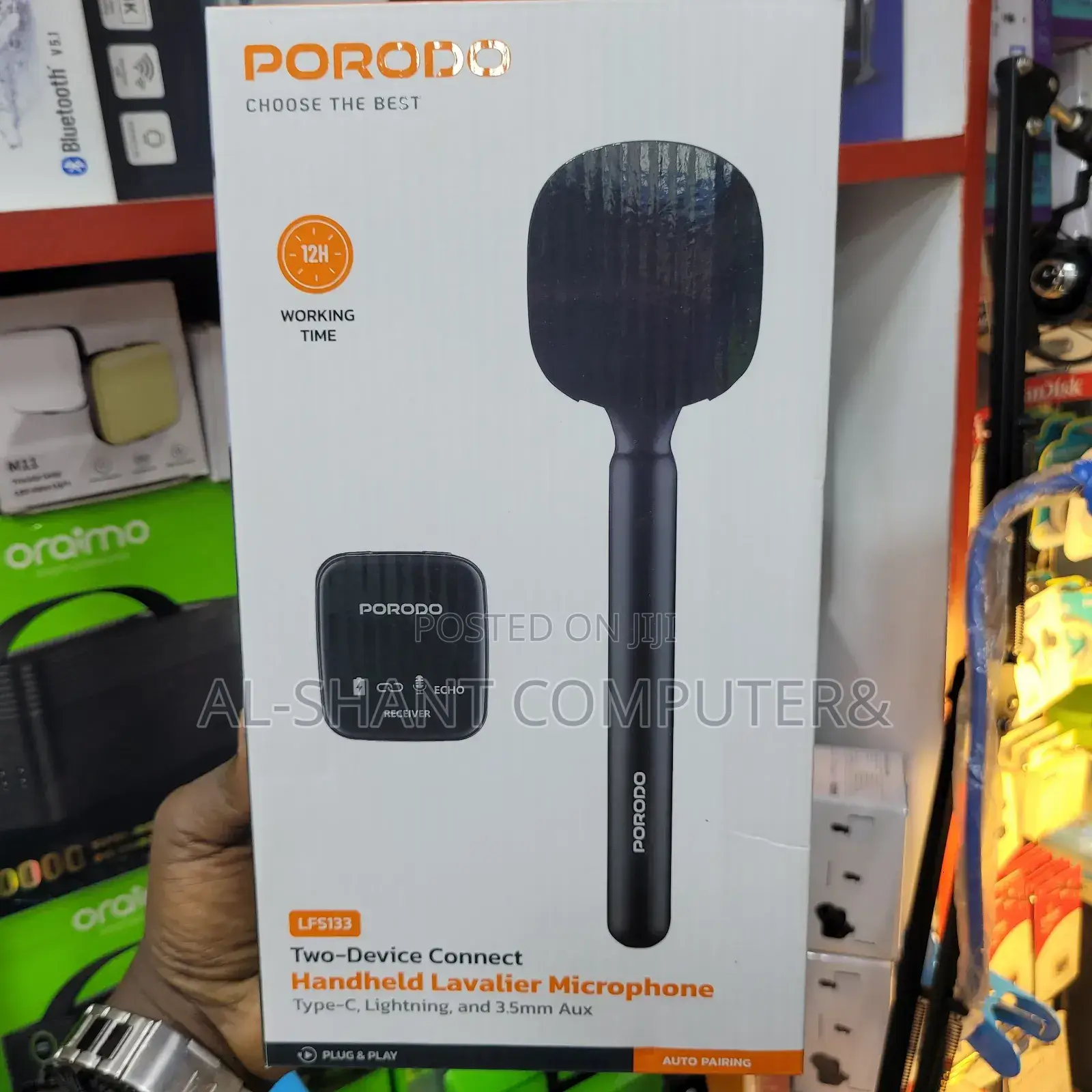 Porodo Hand-Held Lavalier Microphone