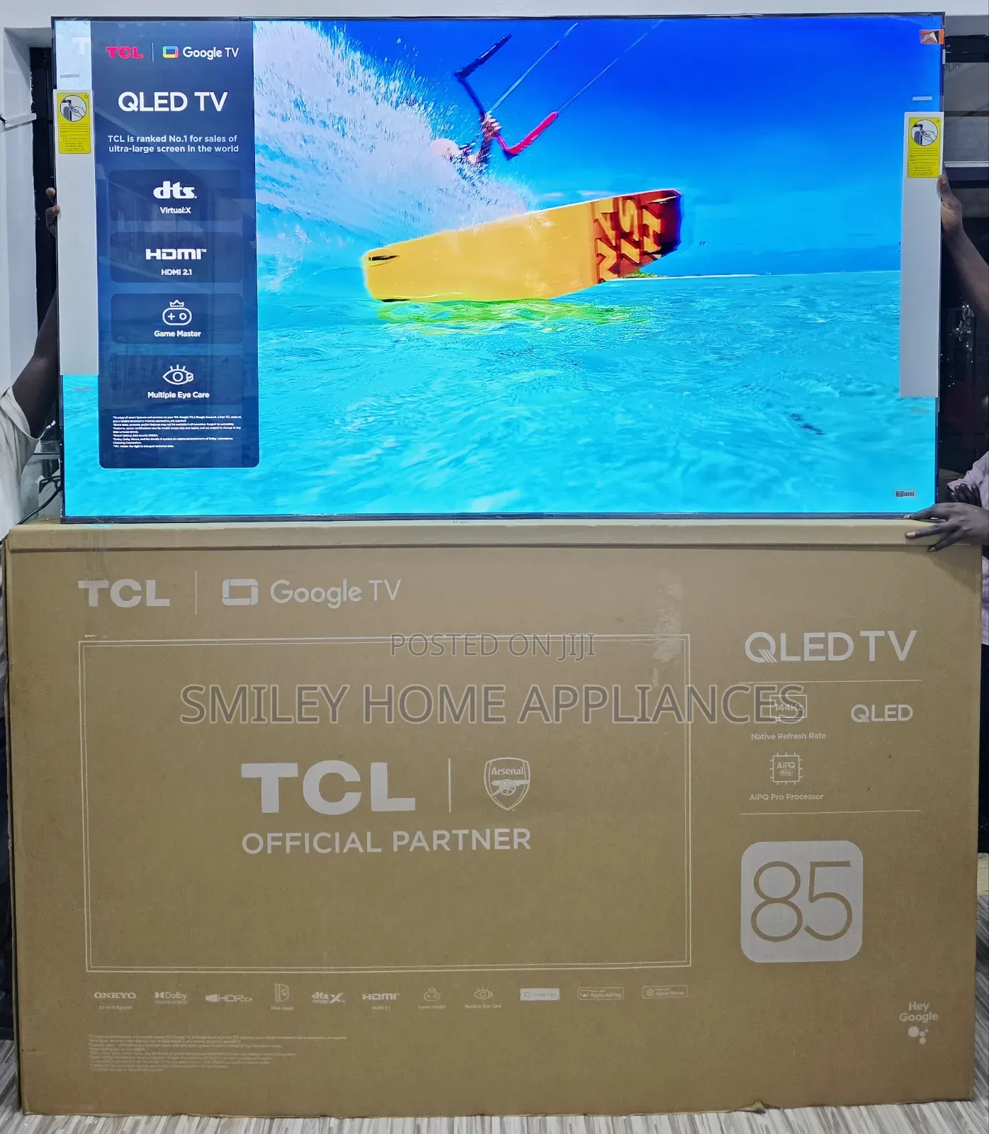 85inches TCL Qled4k Hdr10 Google Pro Andriod Tv With 144hz