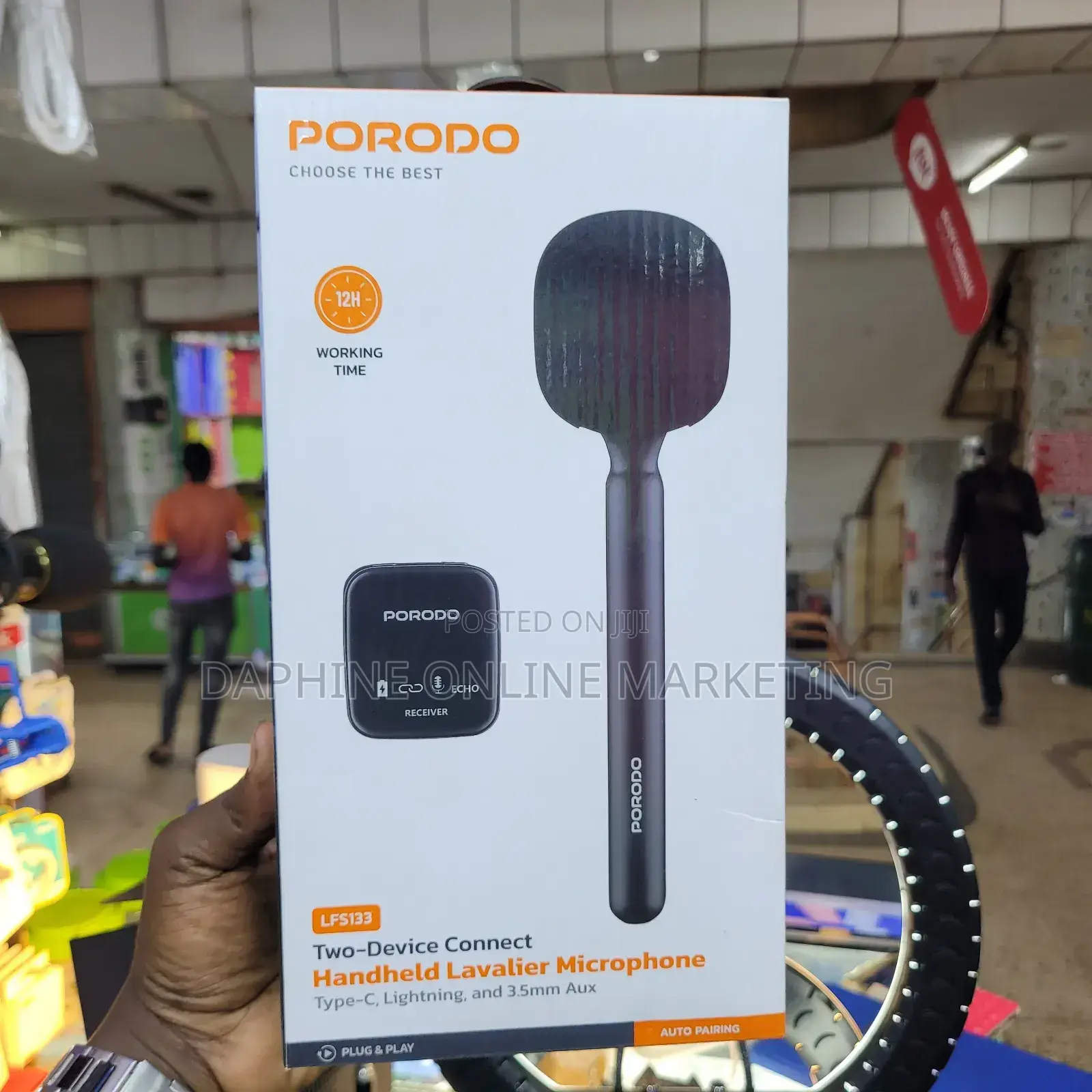 Hand-Held Lavalier Wireless Microphone Porodo