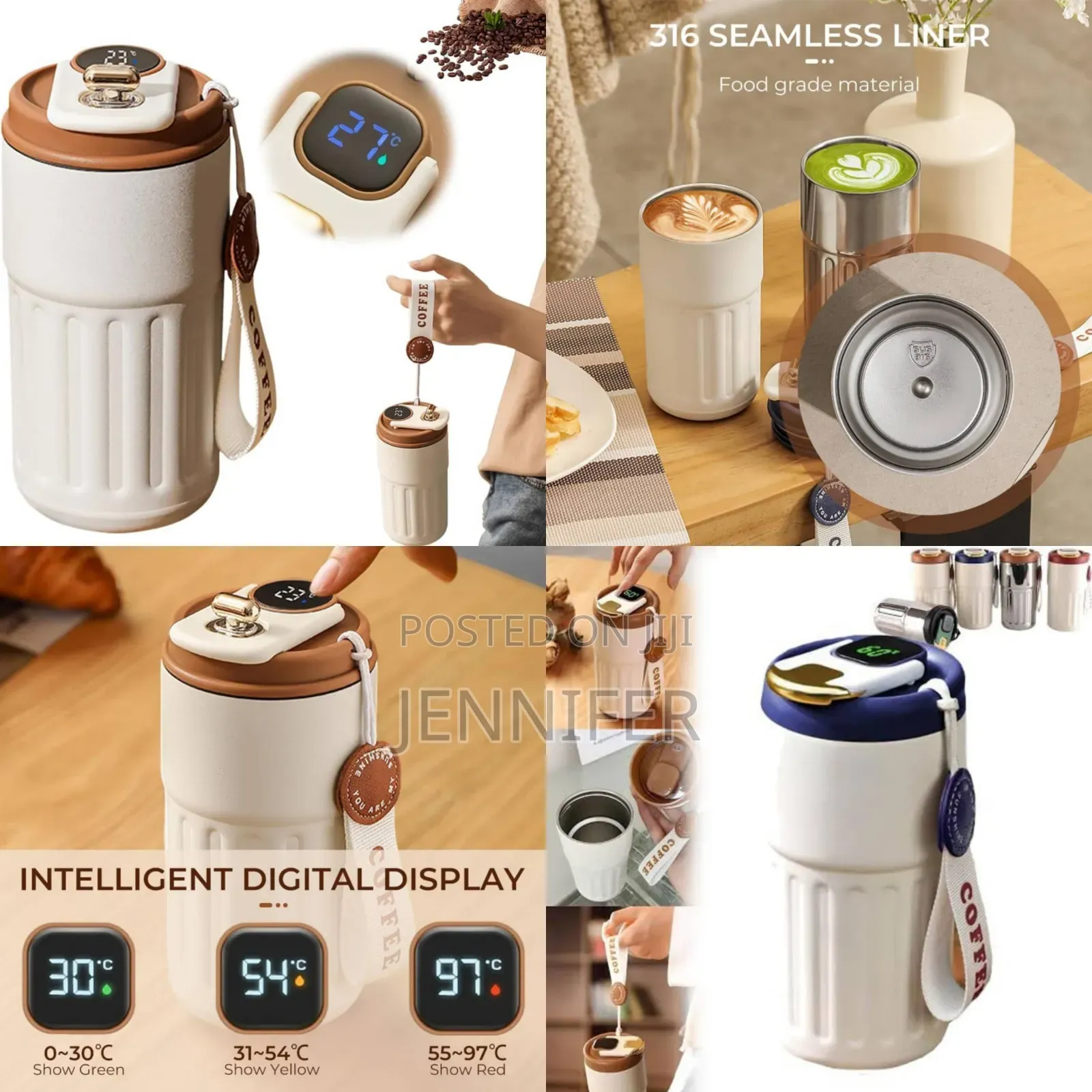 Coffee Thermos Mug With Temp Display