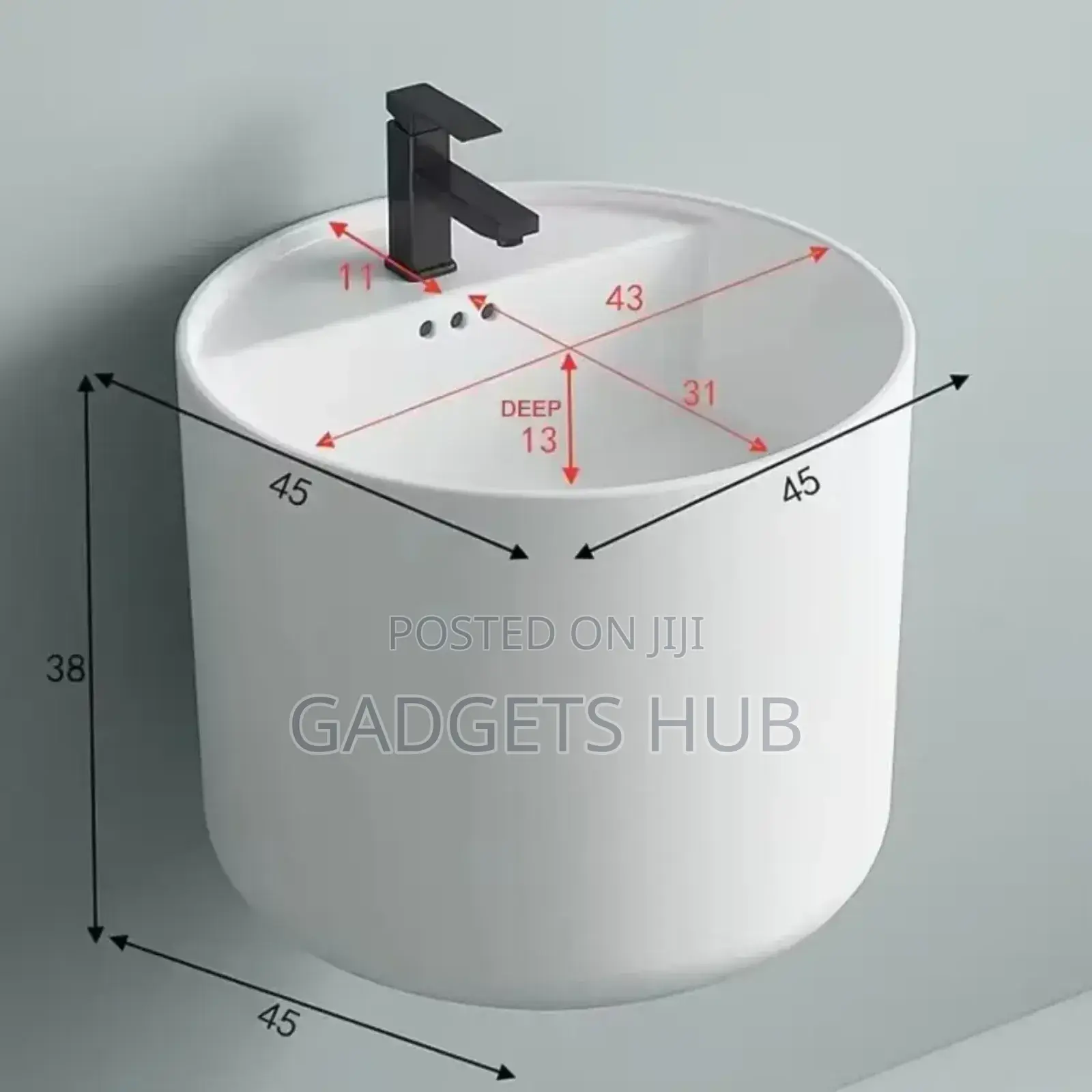 Wall Hung Round Wash Hand Basin