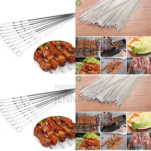 12pcs Stainless Steel BBQ Skewers