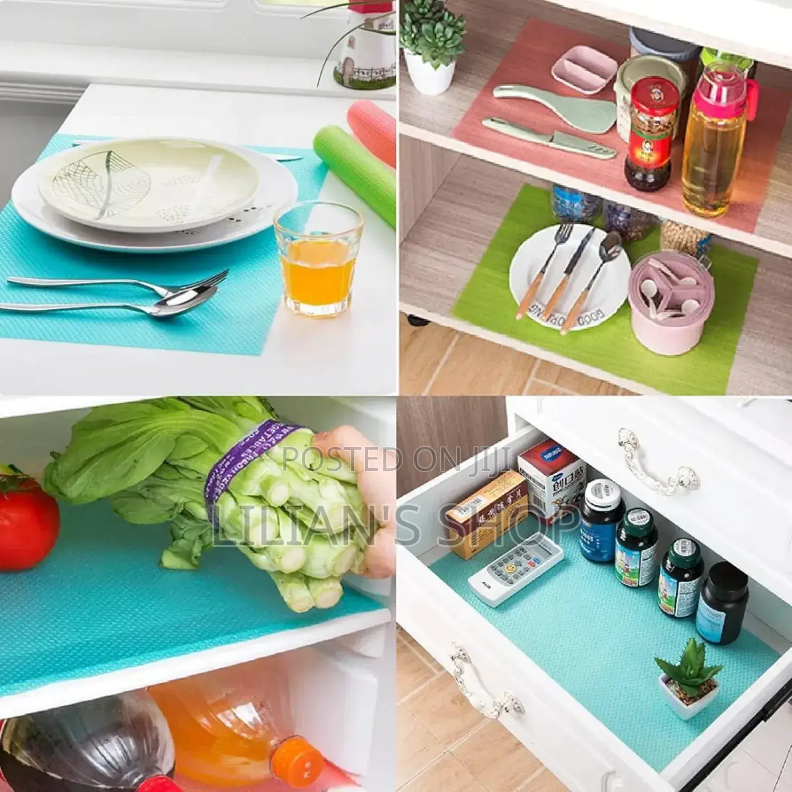 4pcs Antibacterial Fridge/Refrigerator Mats