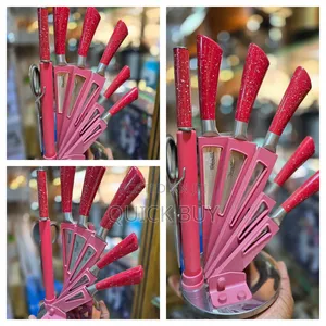 New Pink Coloured Kitchen Knife Set