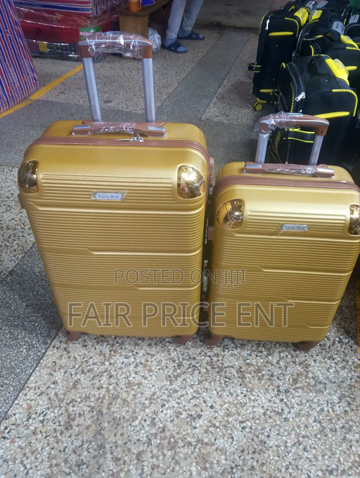 Rubber Plastic Suitcases. Medium. ( Gold)