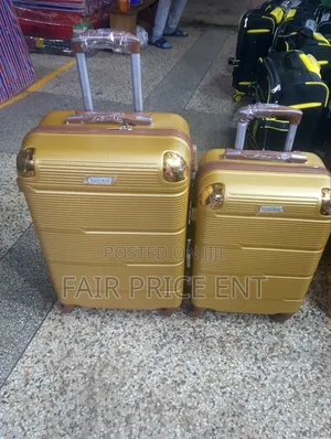 Rubber Plastic Suitcases. Medium. ( Gold)