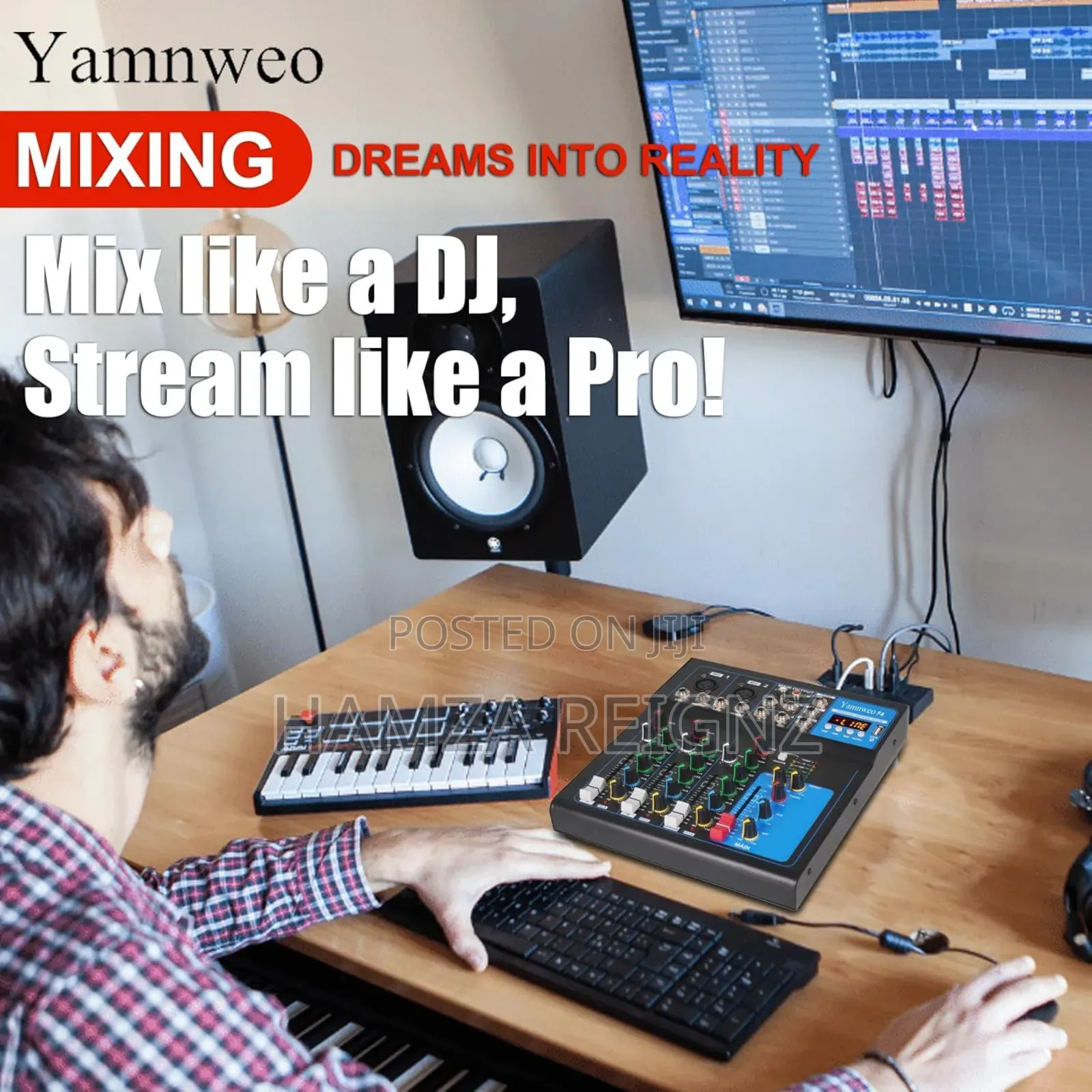 Gh4 Portable Audio Mixer, 4 Channel Mixer