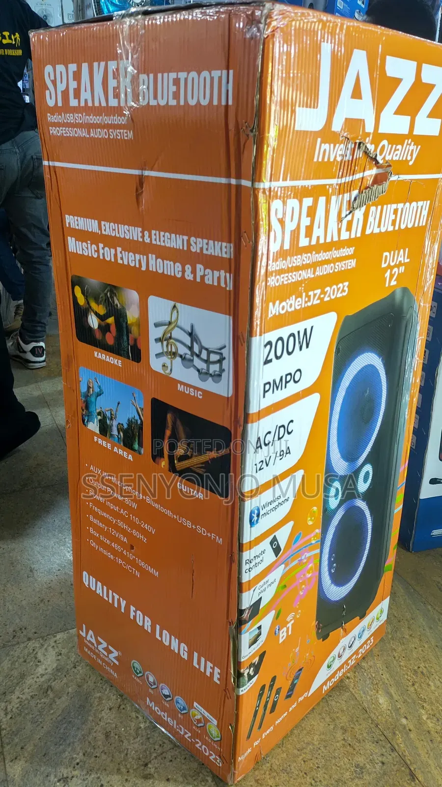 Jazz P-33500 Premium Bluetooth Speaker With Karaoke Guitar