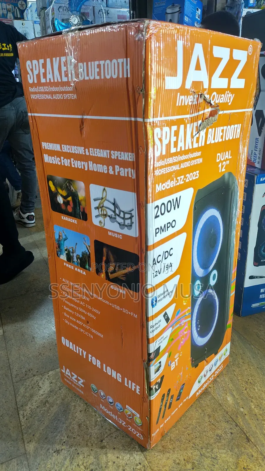 Jazz P-33500 Premium Bluetooth Speaker With Karaoke Guitar
