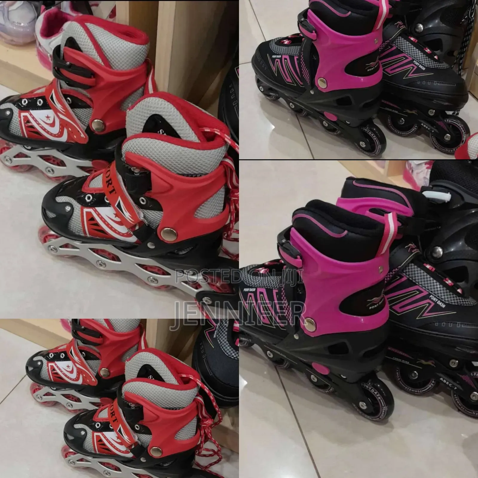 Kids Skating Shoes With Protective Gear Set