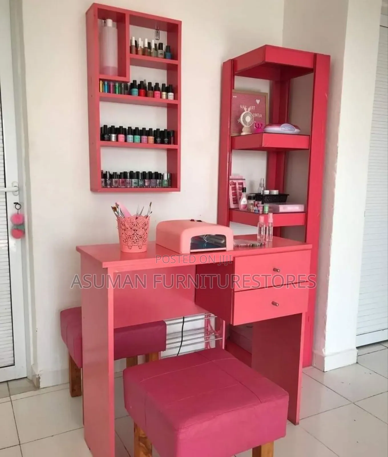 Classic Nail Table With Shelves Call Us On